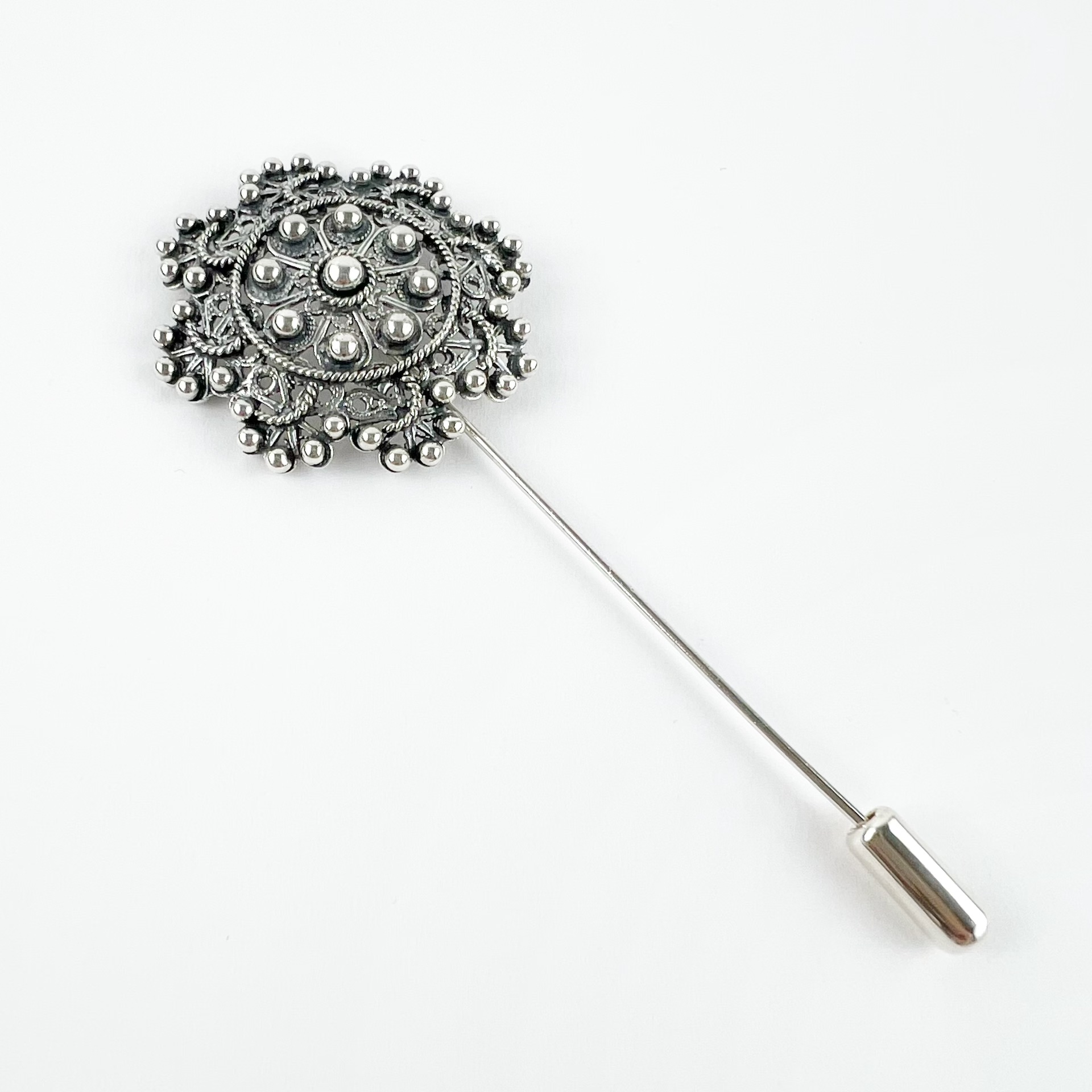 Broche Grande Botón Charro "Camelia" - Imagen 2