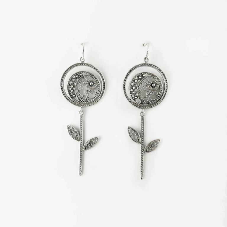 Pendientes Madroño largos (cierre romano)